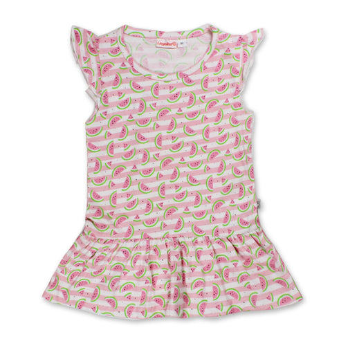 LIEGELIND All Over Watermelon White Girls Cotton Dress