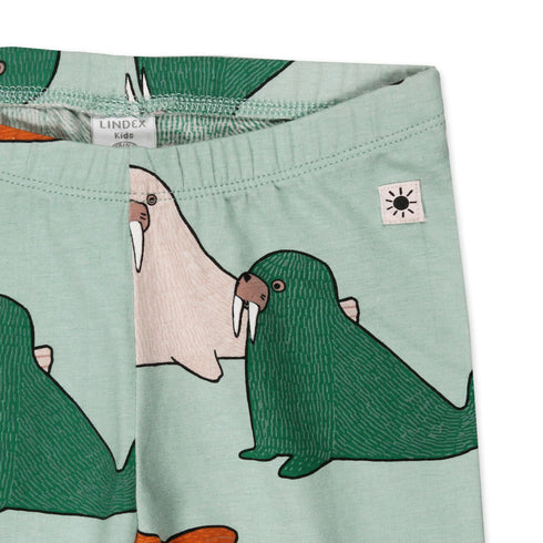 LINDEX Animal Green Girls Cotton Legging