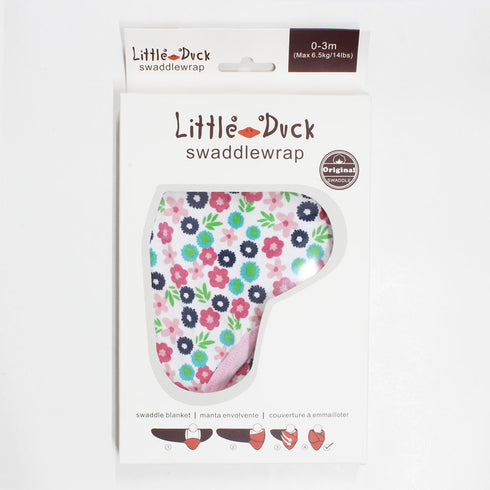 LITTLE DUCK All Over Flower Pink Girls Cotton Swaddle Wrap