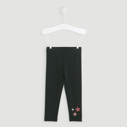 LUPILU Star Print Grey Girls Cotton Legging