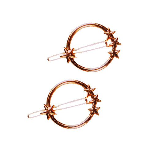 Circle With Star Metal Hair Clip