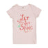 Let My Sun Light Pink Girls Premium Cotton T shirt 2 Piece Set