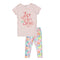 Let My Sun Light Pink Girls Premium Cotton T shirt 2 Piece Set