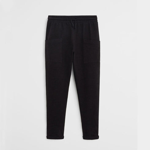 MANGO Front Pocket Black Boys Cotton Trouser