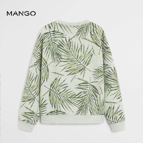 MANGO LEAVES PRINTED SWEATSHIRT