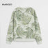 MANGO LEAVES PRINTED SWEATSHIRT