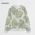 MANGO LEAVES PRINTED SWEATSHIRT