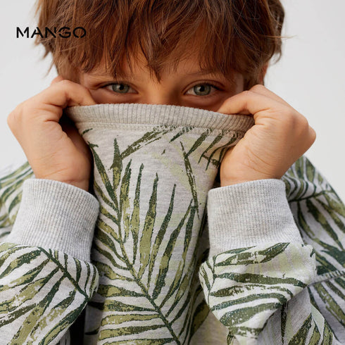 MANGO LEAVES PRINTED SWEATSHIRT