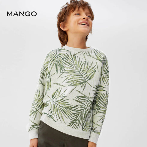 MANGO LEAVES PRINTED SWEATSHIRT