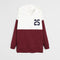 MANGO Maroon And White Boys Cotton Terry Hoodie