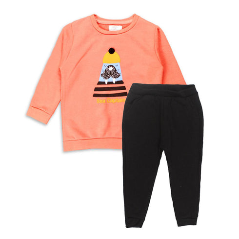 MANGO Sea Captain Pink UNISEX Cotton Sweat Shirt_2 Piece Sets