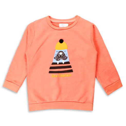 MANGO Sea Captain Pink Unisex Cotton Sweat Shirt