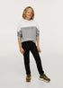 MANGO Grey And White Boys Cotton Hoodie