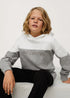 MANGO Grey And White Boys Cotton Hoodie