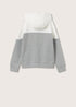 MANGO Grey And White Boys Cotton Hoodie