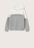 MANGO Grey And White Boys Cotton Hoodie