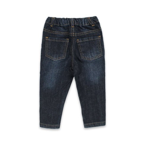 MAX Embroidery Butterfly Blue Girls Denim Jeans