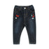 MAX Embroidery Butterfly Blue Girls Denim Jeans