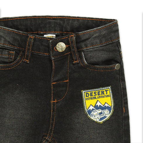 MAX Sand Washed Black Unisex Denim Jeans