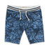 MAYORAL All Over Leaf Elastic Blue Boys Cotton Shorts