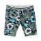 MAYORAL All Over Leaf Flower Elastic Blue Boys Cotton Shorts