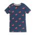 M And S All Over Fish Blue Boys Cotton T shirt 2 Piece Set