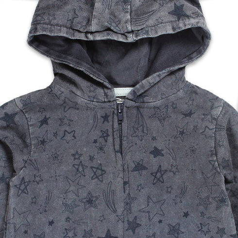 Babaluno All Over Star Blue Boys Cotton Terry Body Suit