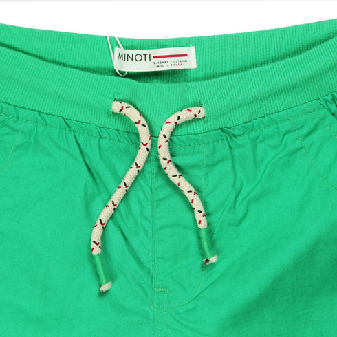 MINOTI Parrot Green Boys Cotton Shorts