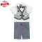 MIXBABI Blue Boys Cotton Romper 2 Piece Set
