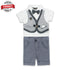 MIXBABI Blue Boys Cotton Romper 2 Piece Set