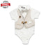 MIXBABI Brown Boys Cotton Romper 2 Piece Set