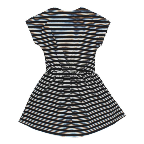 MONOPRIX KIDS Blue And White Stripes Girls Cotton Dress