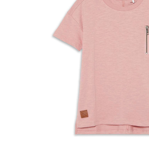 NAME IT Zip Pocket Light Pink Boys Cotton T shirt