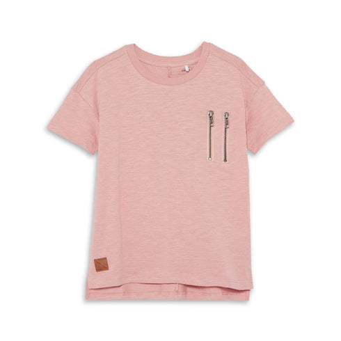 NAME IT Zip Pocket Light Pink Boys Cotton T shirt