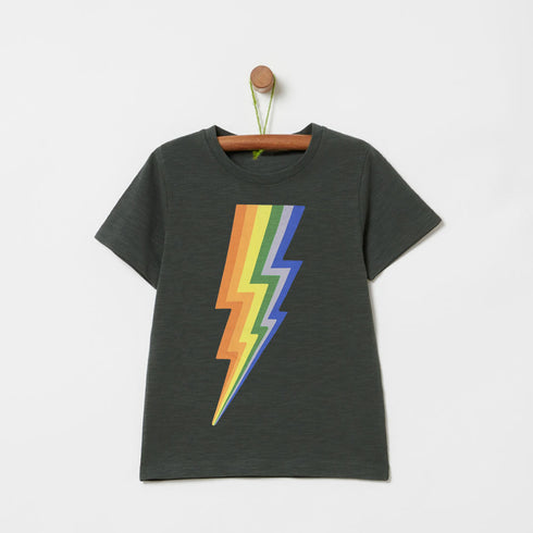 NEXT Bolt Print Grey Boys Premium Cotton T shirt