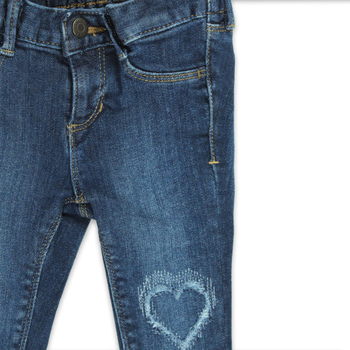 OLDNAVY Heart Patch Blue Girls Denim Jeans