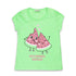 ORSOLINO Watermelon Glitter Print Green Girls Cotton T shirt