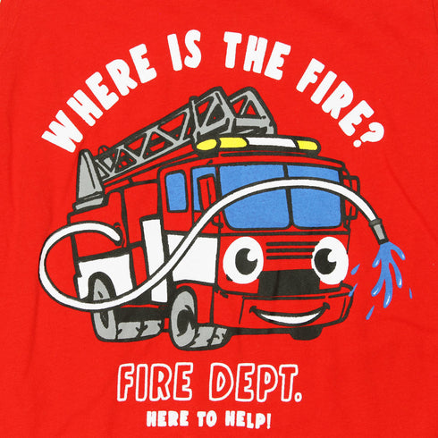 PEPPERTS Fire Dept Red Boys Cotton Tank Top