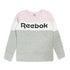 REEBOK Black Print Pink And Grey Cotton Fleece Sweat Shirt