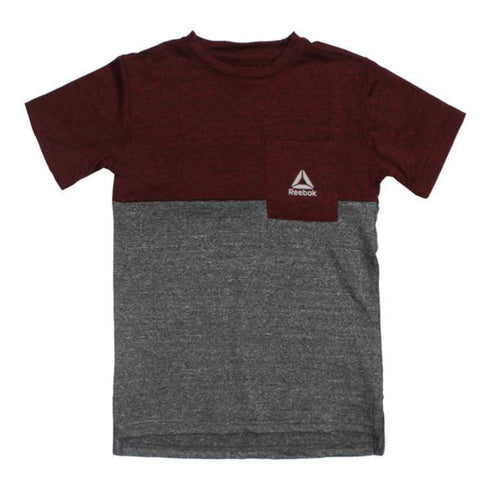 REEBOK Maroon And Grey Boys Cotton 2 Piece Set