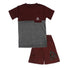 REEBOK Maroon And Grey Boys Cotton 2 Piece Set
