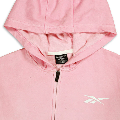 REEBOK Pink And Purple Girls Cotton Fleece Hoodie