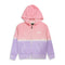 REEBOK Pink And Purple Girls Cotton Fleece Hoodie