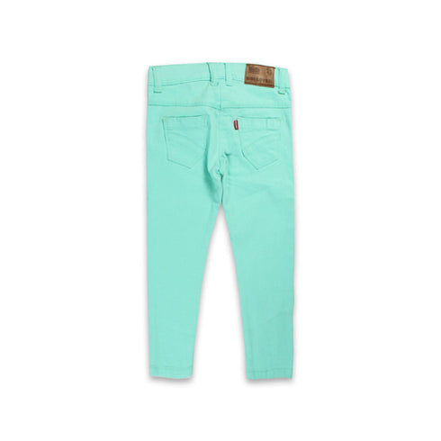ROLLOVER Blue Girls Cotton Pant