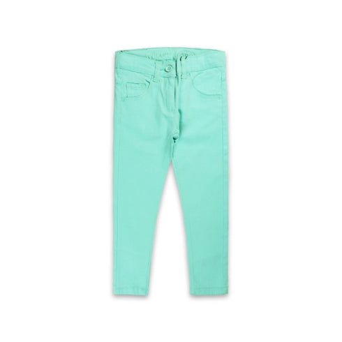 ROLLOVER Blue Girls Cotton Pant