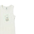 SATEX Bear White Unisex Cotton Tank Top