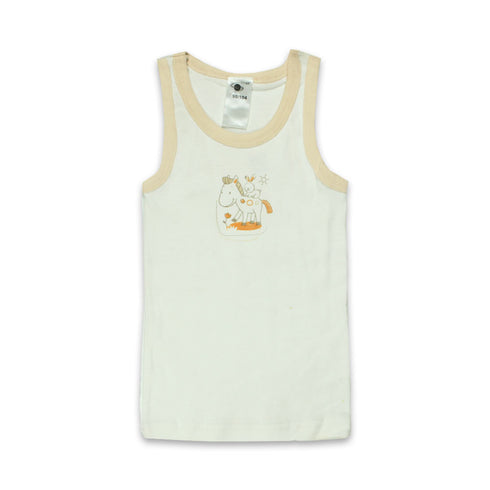 SATEX Rabbit Unicorn Ride White Unisex Cotton Tank Top