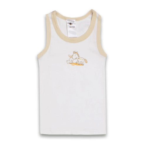 SATEX Unicorn Rabbit White Unisex Cotton Tank Top