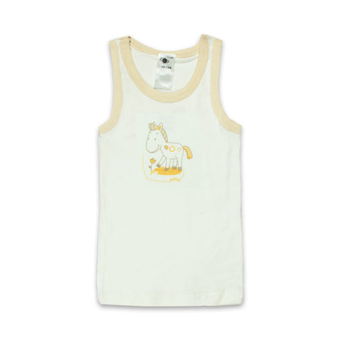 SATEX Unicorn White Cotton Tank Top