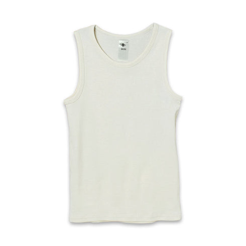 SATEX White Unisex Cotton Tank Top